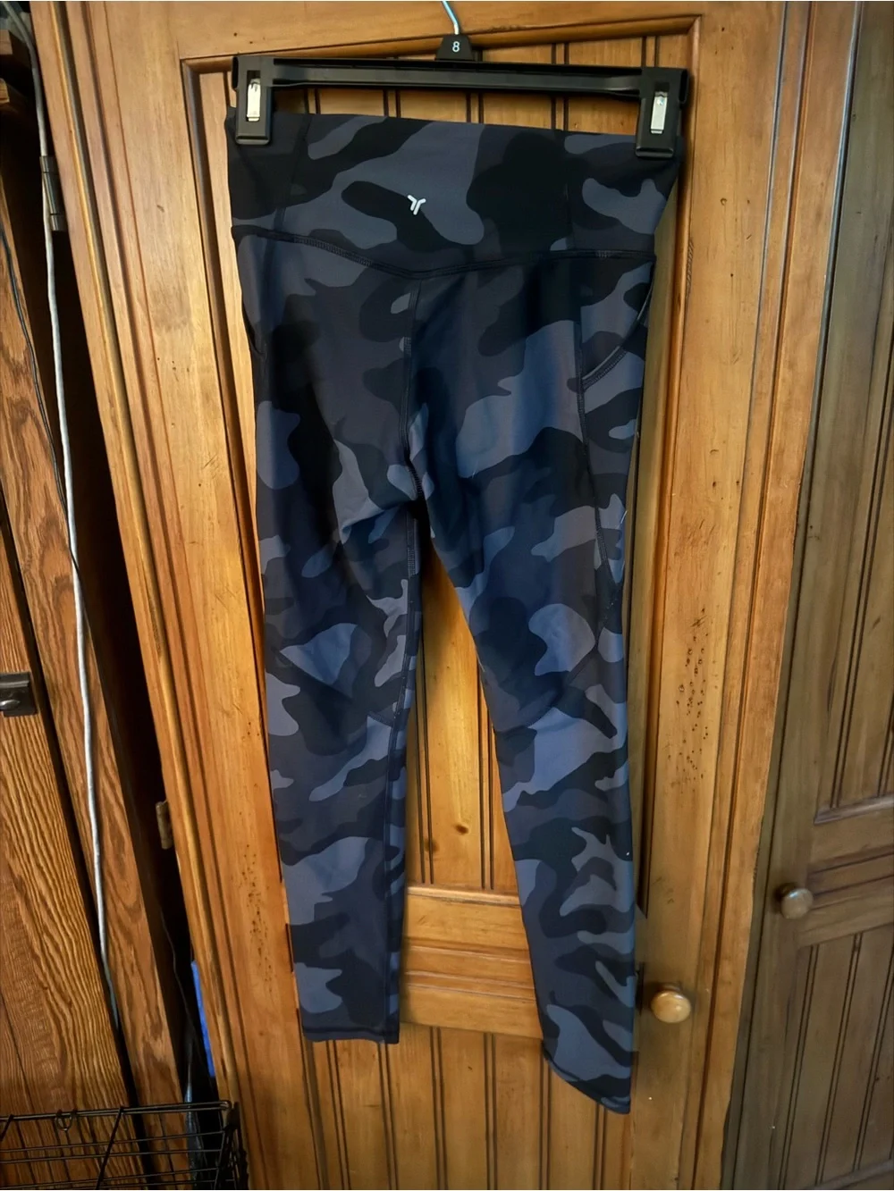 Old Navy Gray & Black Camo High-Rise Leggings